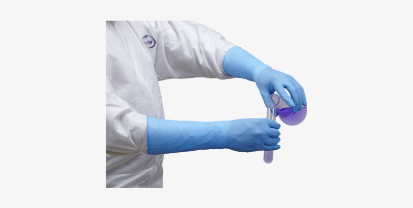 16 Inch Nitrile Power Free Examination Gloves - 16 Inch Nitrile Gloves, transparent png download