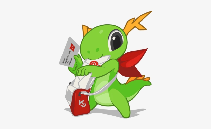 Mascot Konqi Commu Mail - Konqi, transparent png download