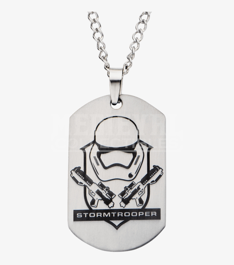 First Order Stormtrooper Crest Dog Tag Necklace - Star Wars Necklace Dog Tag Stormtrooper With Chain, transparent png download