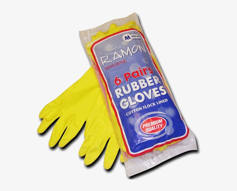 Rubber Yellow House Gloves (gl001) Image - Rubber Glove, transparent png download