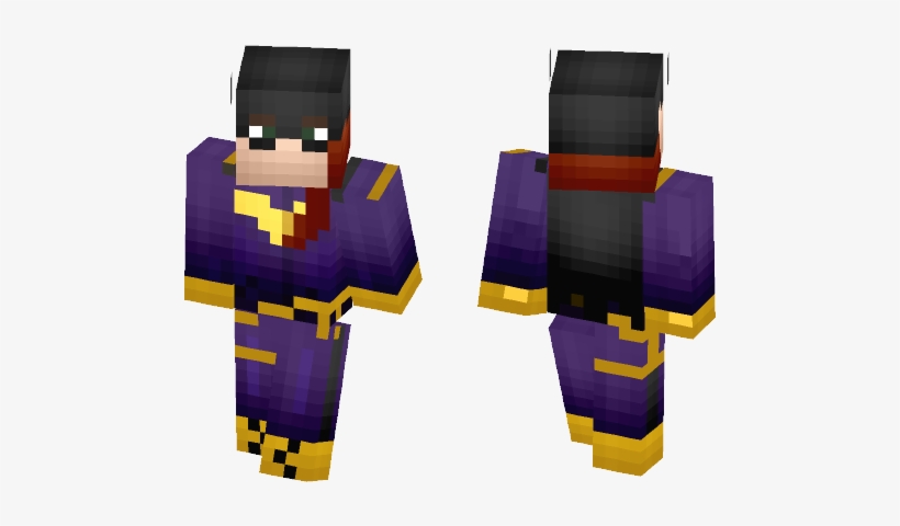 Batgirl [new 52] - Minecraft Spiderman Skin Noir, transparent png download