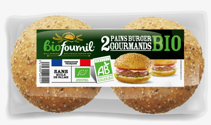 L'angelus Organic Hamburger Buns With Sesame, 150g, transparent png download