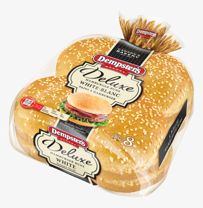 Pains À Hamburger Blancs Deluxe Dempster's® - Dempsters Hot Dog Buns, transparent png download