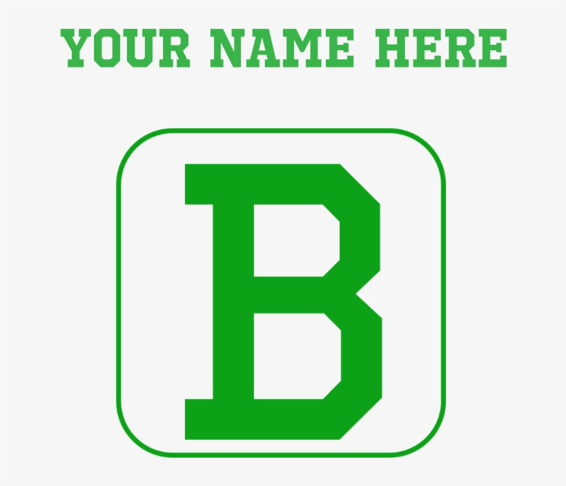 Custom Green Block Letter B Baby Blanket - Cafepress Personalized Customize Baseball With Name, transparent png download