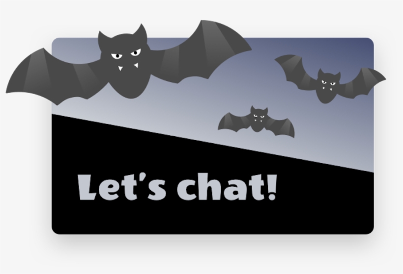 Livechat Scary Halloween Eye-catcher - Bat, transparent png download