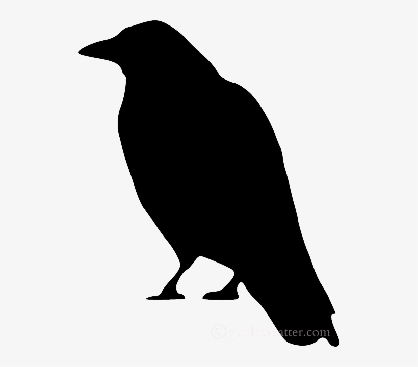 Scary Bird Silhouette For Halloween - Crow Clip Art, transparent png download