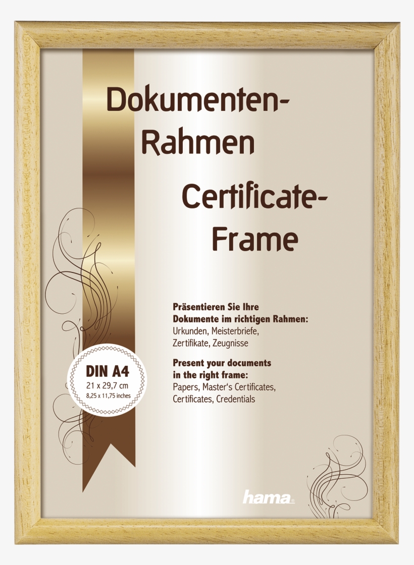 "oregon" Wooden Frame, Nature, 21 X - Cadre Bois Oregon Chêne 21x29,7cm, transparent png download