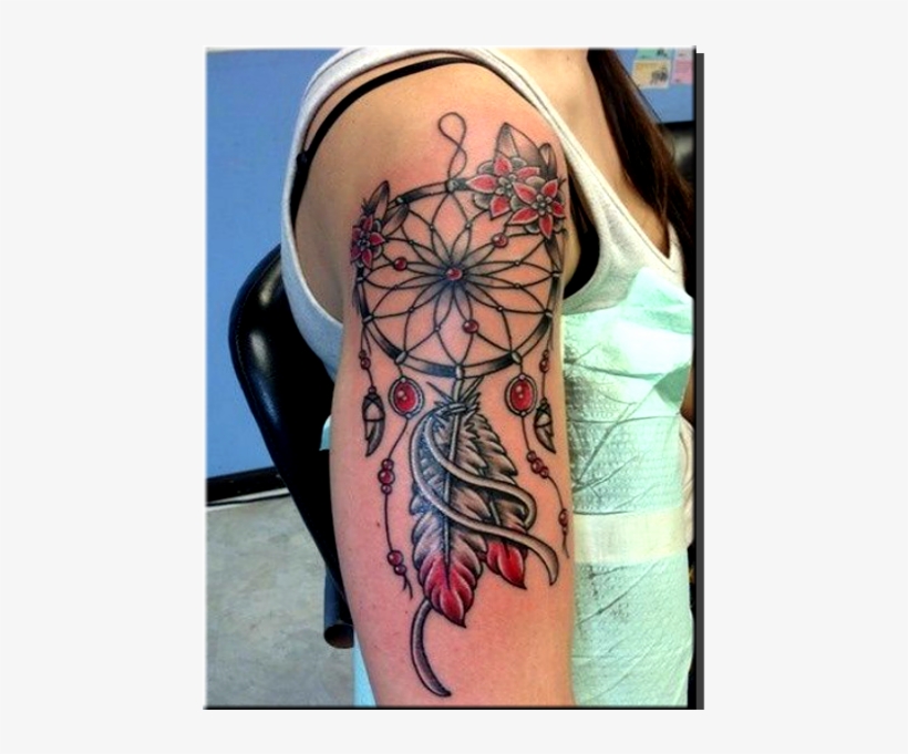 Татуировка Ловец Снов - Dreamcatcher Sleeve Tattoo Designs, transparent png download