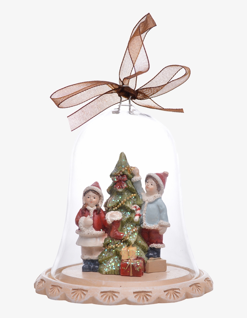 Glass Bell "children's Christmas" For Hanging - Bell, transparent png download