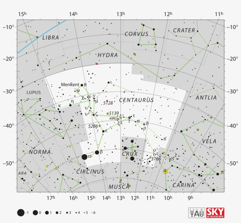 Centaurus Constellation Map, transparent png download
