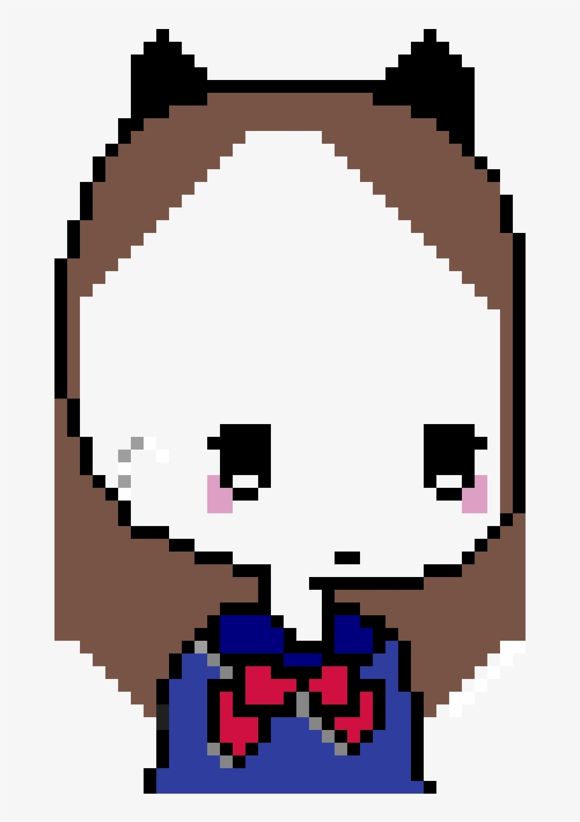 Anime School Girl - Pixel Art, transparent png download