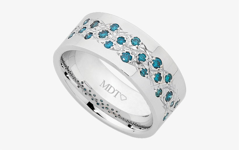 Random Set Dress Ring With Sky Blue Diamonds C915 - Ring, transparent png download