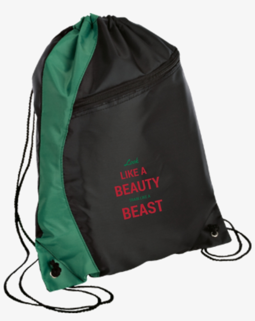 Port Authority Bg80 Colorblock Cinch Pack, Black, transparent png download