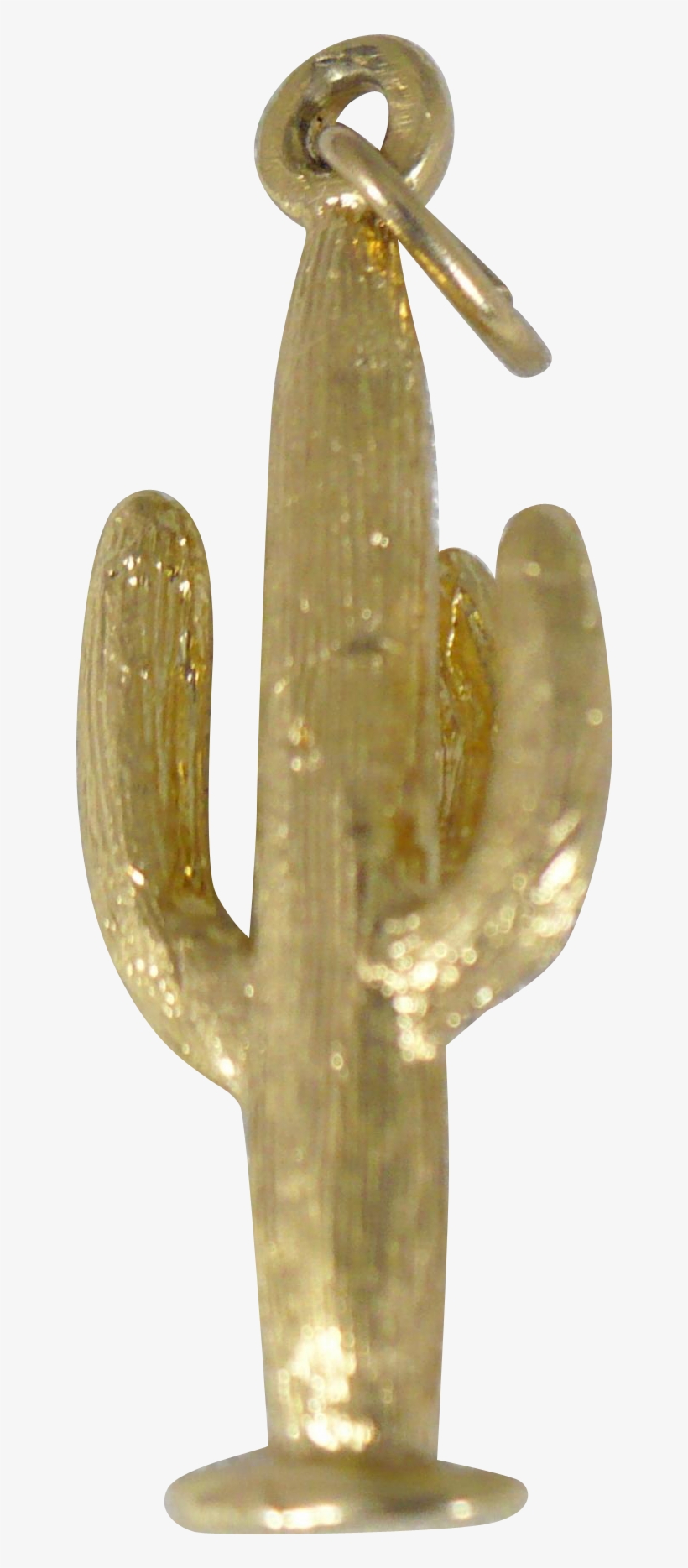 Vintage 14 Kt Gold Saguaro Cactus - Barbary Fig, transparent png download