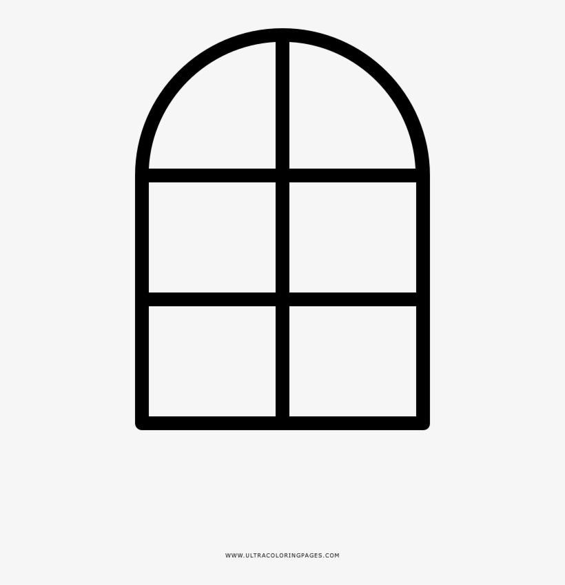 Arch Window Coloring Page - Orientation North South East West, transparent png download