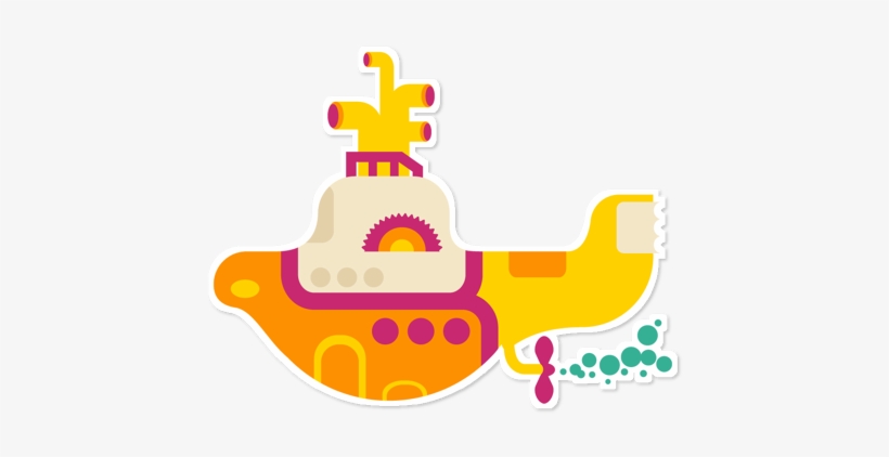Adesivo Yellow Submarine De @angelonogueira - Yellow Submarine Png, transparent png download
