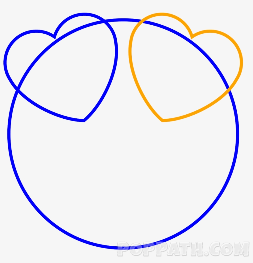 Create Another Heart On The Right Side Of The Circle - Geometry, transparent png download