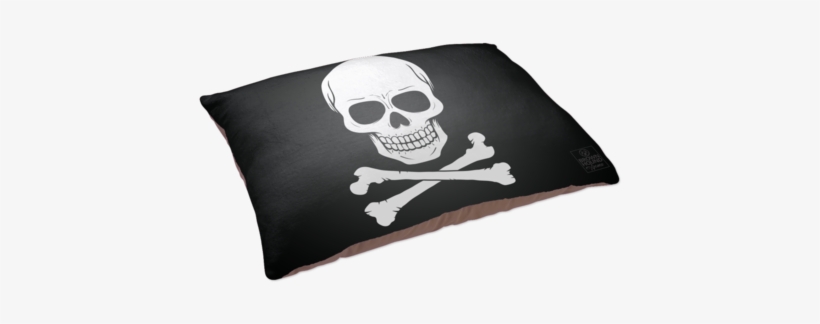 Skull And Crossbones Dog Bed - Dog, transparent png download