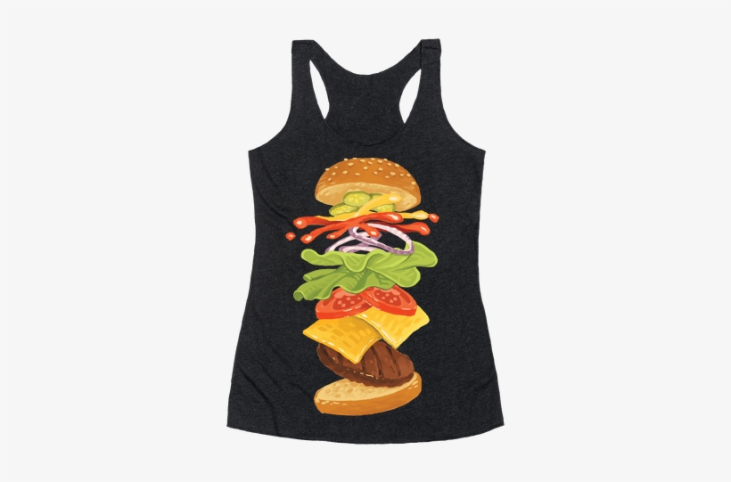 Anatomy Of A Burger Racerback Tank Top - Babadook Is A Gay Icon, transparent png download