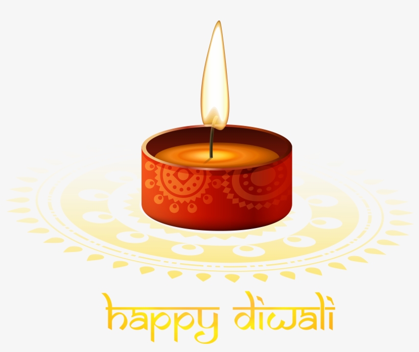 Diwali, Oil Lamp Nestled Against Peacock Feathers Card, transparent png download