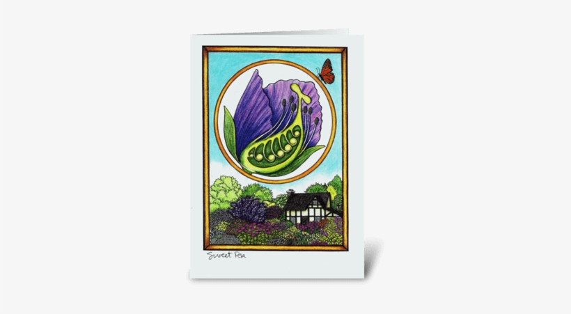 Sweet Pea Greeting Card - Tote Bag - Sweet Pea Circle By Vida, transparent png download
