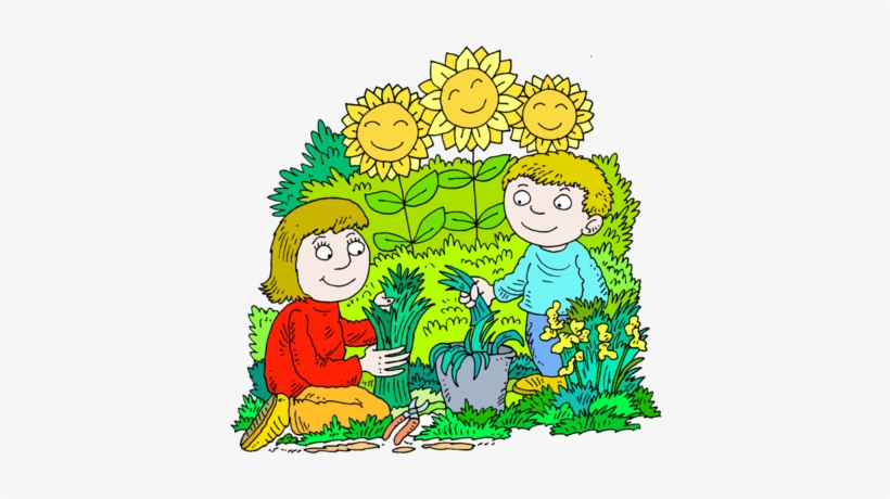 Clip Art Freeuse Garden Clipart - Cartoon, transparent png download