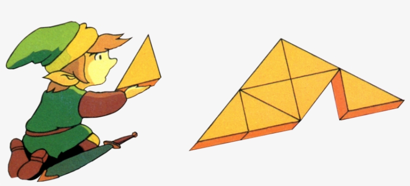 Normal Link With Triforce Piece - Link The Legend Of Zelda Nes, transparent png download
