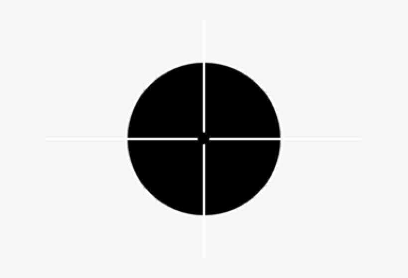 Crosshair Png Cliparts - One Half And Two Quarters, transparent png download
