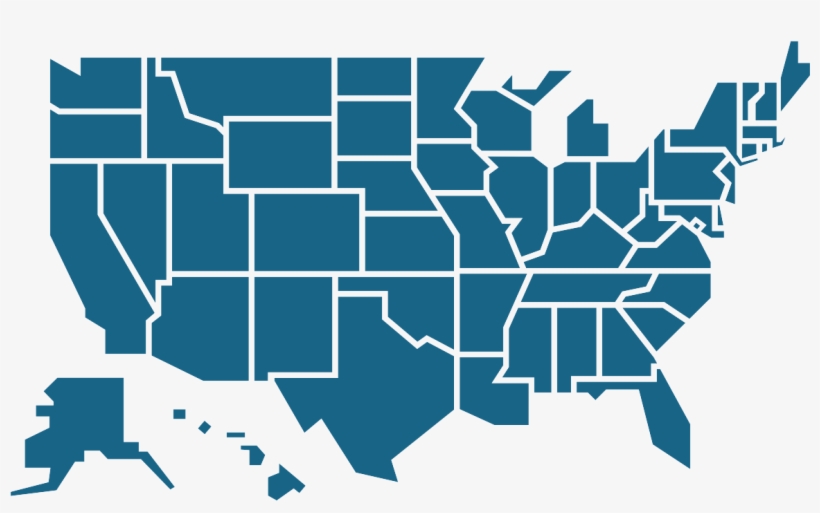 Us Map - States Dont Have Mlb Team, transparent png download