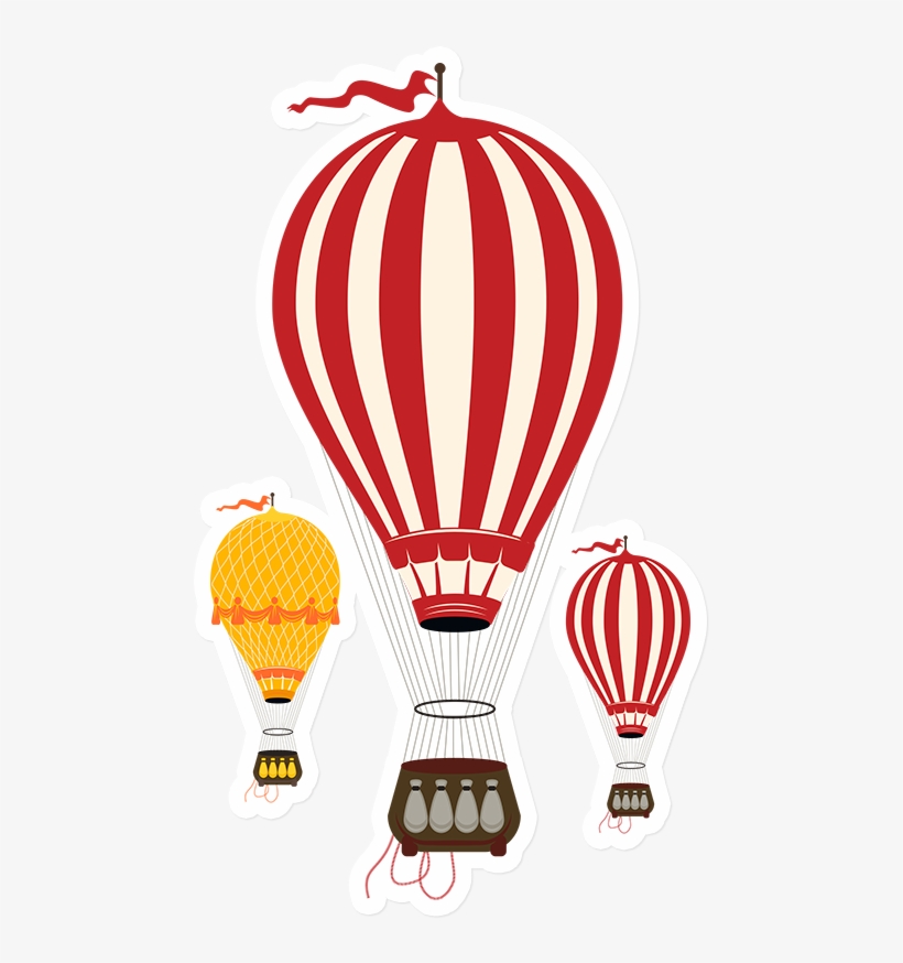 Sticker That Kick Ass Air Baloon - Hot Air Balloon, transparent png download