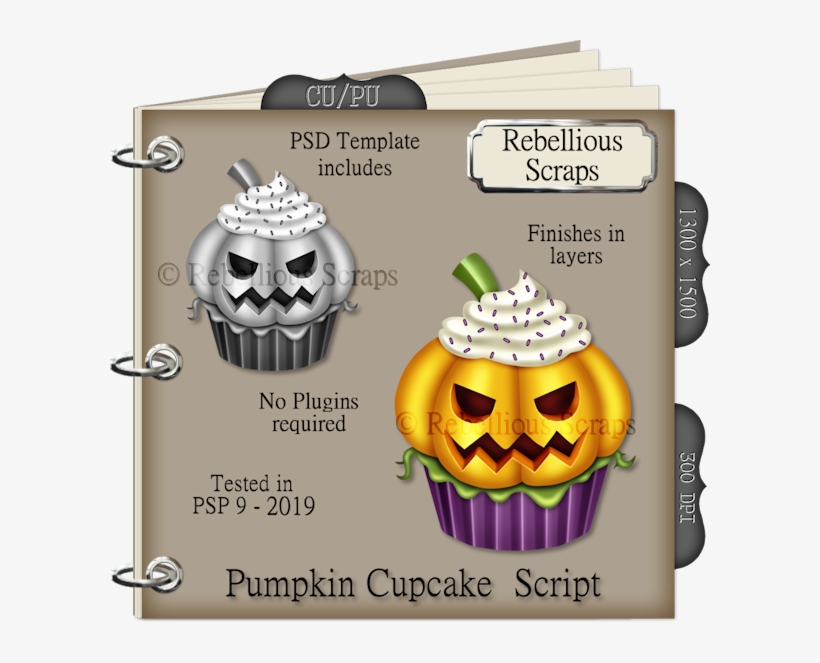 Pumpkin Cupcake - Clip Art, transparent png download