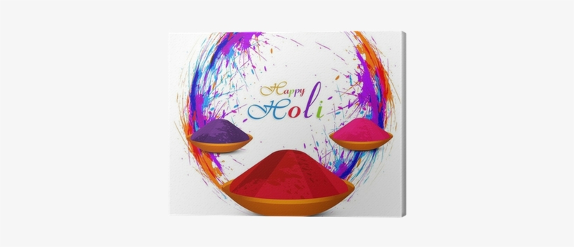 Tableau Sur Toile Belle Poudre De Holi En Fête Colorée - Happy Valentine's Day 2012, transparent png download
