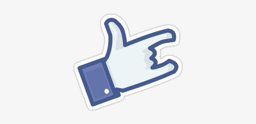 "facebook Like Devil Horns" Stickers By Adimski95 - Dislike, transparent png download