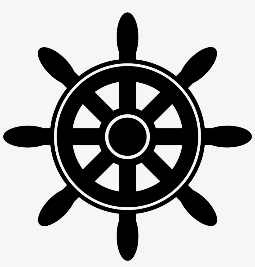 Pirate Ship - Ship Wheel Silhouette, transparent png download