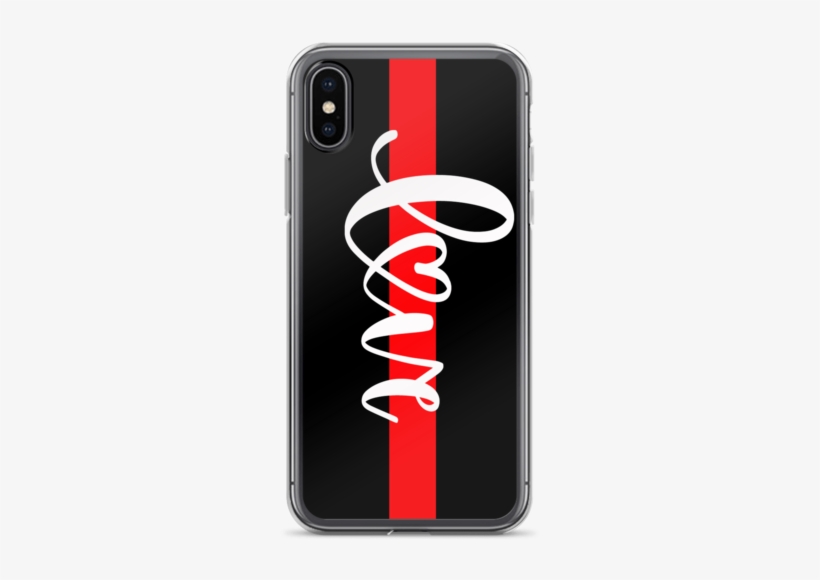 Thin Red Line Love Script Iphone Case - Iphone, transparent png download