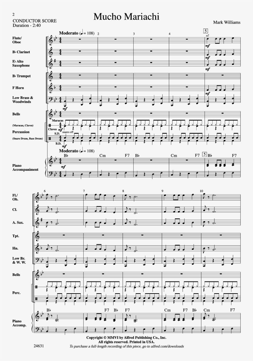 Mucho Mariachi Thumbnail Mucho Mariachi Thumbnail Mucho - Sheet Music, transparent png download