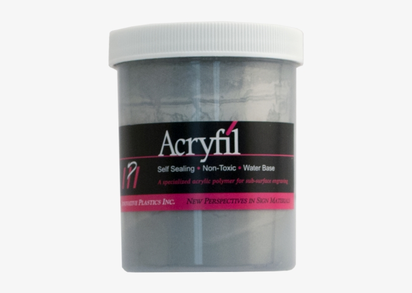 Ipi Acryfil Silver 8oz Acrylic Paint - Plastic, transparent png download