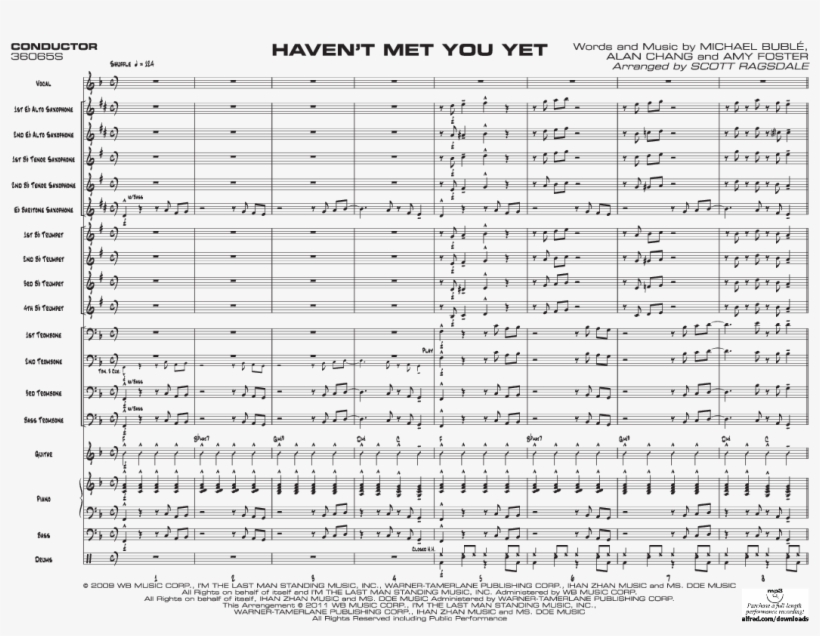 Buble, Chang & Foster/arr - Funky Music Sheet Music, transparent png download