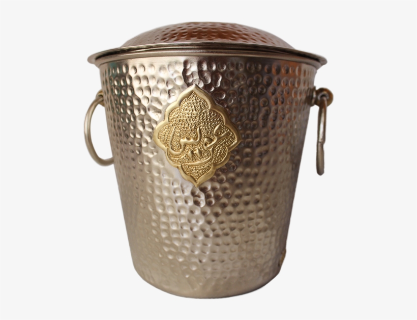 Hammered Ice Bucket With Cover And One Name Badge - Bucket, transparent png download