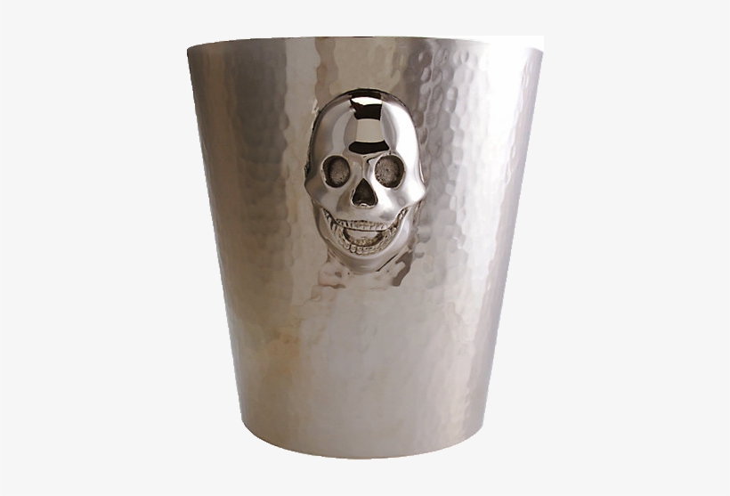 Skull Metal Ice Bucket - Bucket, transparent png download