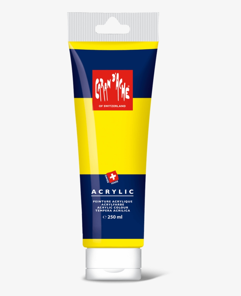 Acrylic Paint Tubes Awesome Tubes Of Acrylic Paint - Caran D'ache Acrylic 250ml 2810.030 Orange, transparent png download