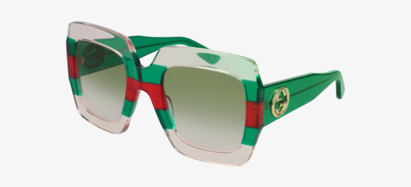 Gg0178s-001 Multicolor Green Sunglasses / Green Gradient - Gg0178s 001, transparent png download