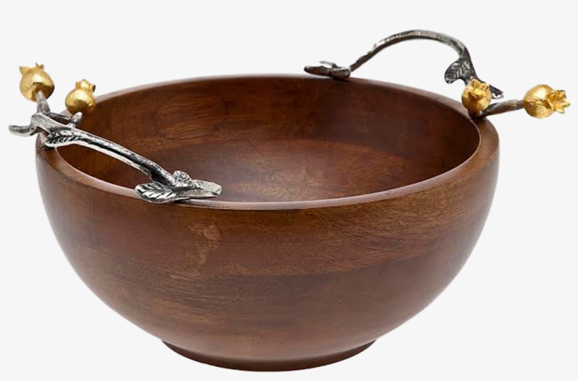 Godinger 72304 Golden Blossom Wood Salad Bowl, transparent png download