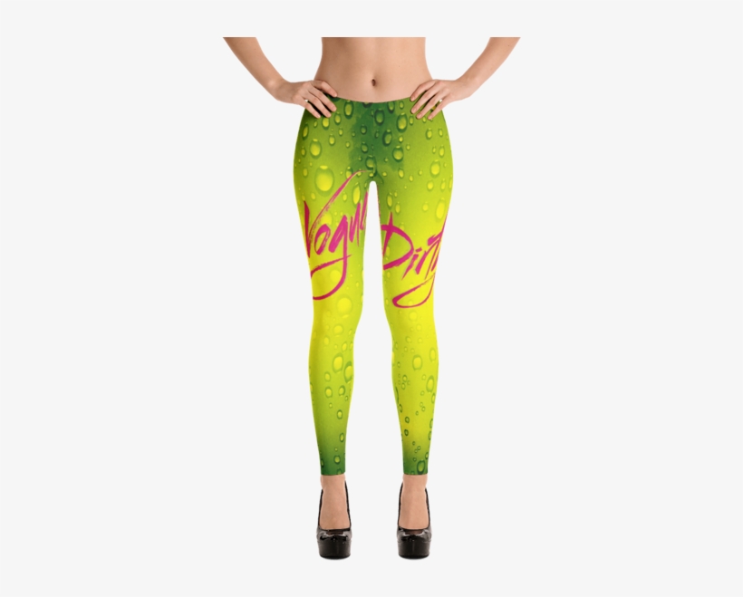 Lime Green Gradient Water Drop Leggings - Midnight-teal Halftone Sneakers, transparent png download