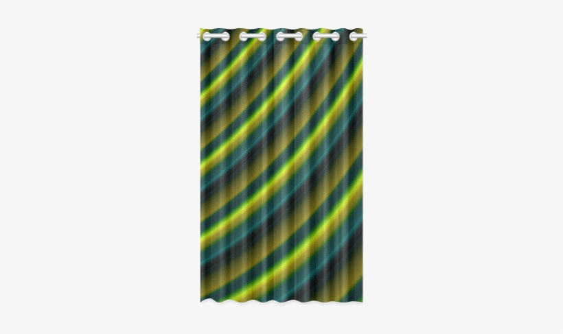 Lime Green Gradient Stripes New Window Curtain 50" - Curtain, transparent png download