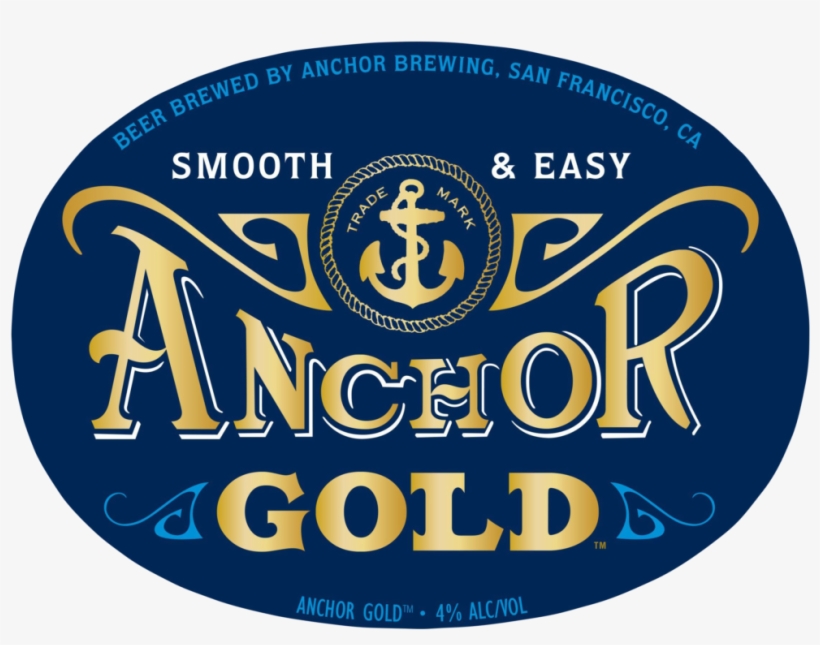 Anchor Gold Oval - Label, transparent png download