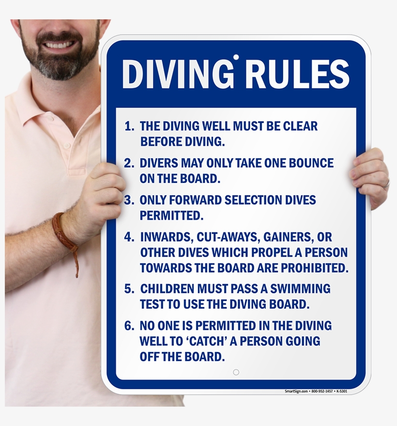 Diving Rules Sign - No Smoking In Hot Tub, transparent png download