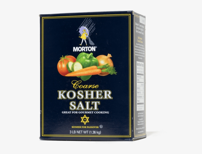 The Two Leading Brands Of Kosher Salt, Diamond Crystal - Morton Coarse Kosher Salt 3 Lb, transparent png download