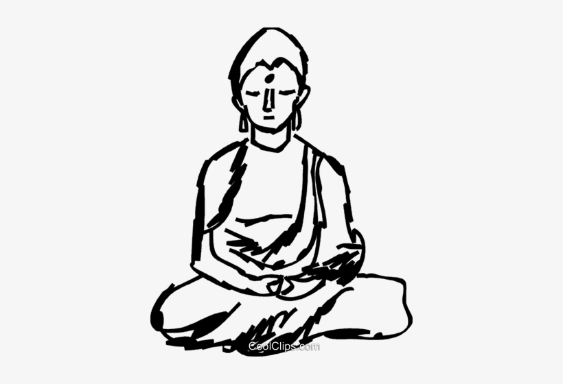 Buddha Statue Royalty Free Vector Clip Art Illustration - Illustration, transparent png download