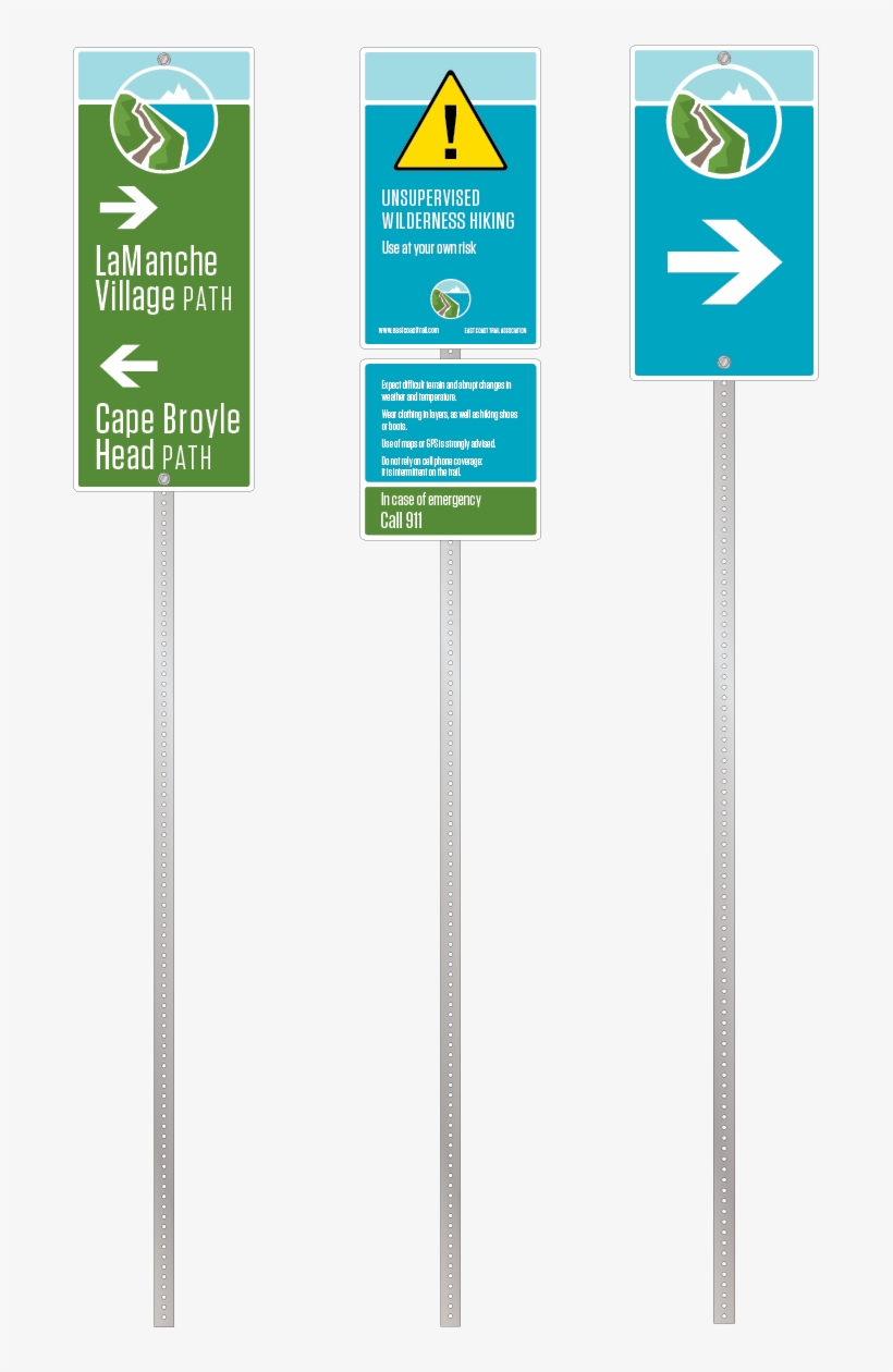 A Range Of Signs Provide Direction, Identification, - Hiking, transparent png download